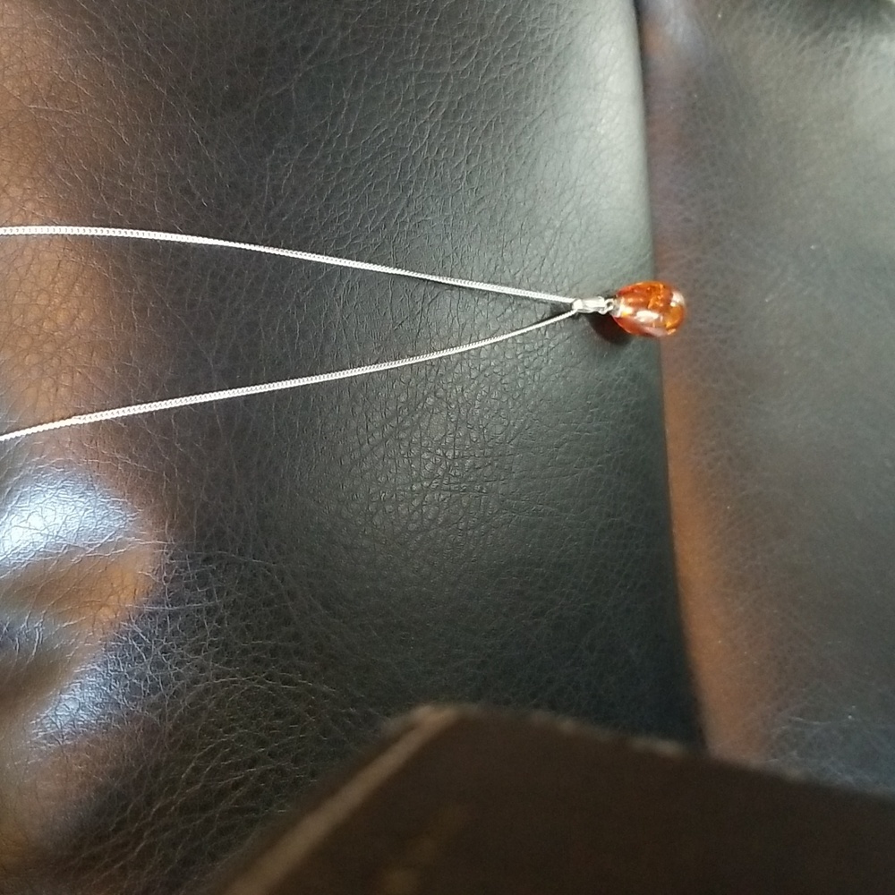 Authentic Amber Drop Necklace - image 7